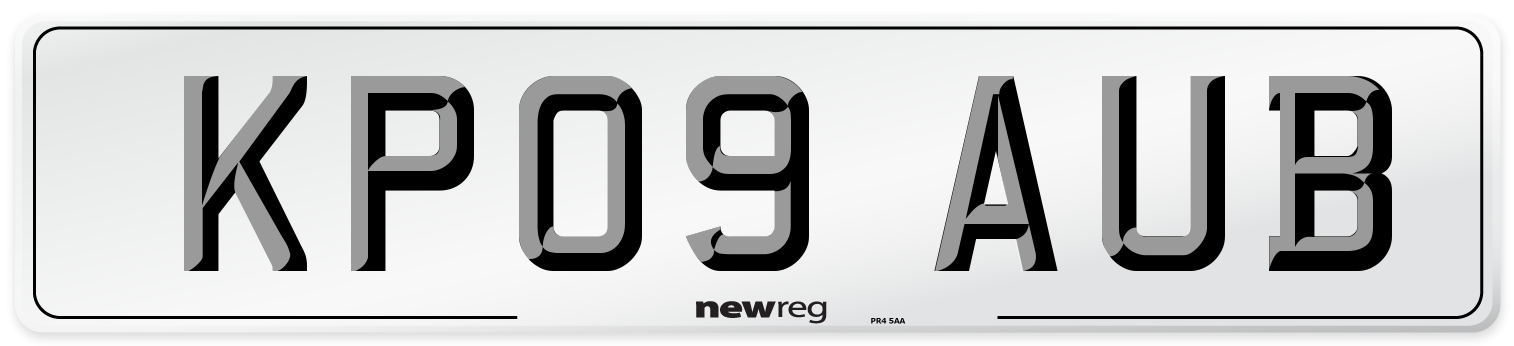KP09 AUB Number Plate from New Reg